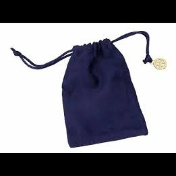 NWOT  Tory Burch Gold Logo Pearlescent Stud Earrings, Comes With Dust Bag - Picture 5 of 5